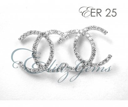 ต่างหูชาแนลเพชร EER25